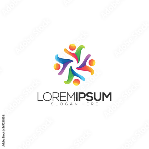 Awesome Abstract People Premium Logo Vector