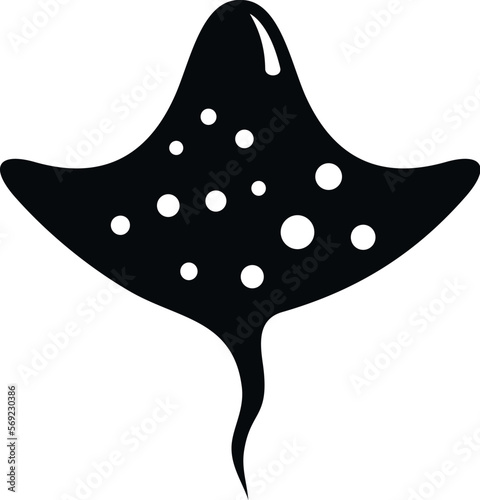 Electric stingray icon simple vector. Sea animal. Ocean wildlife