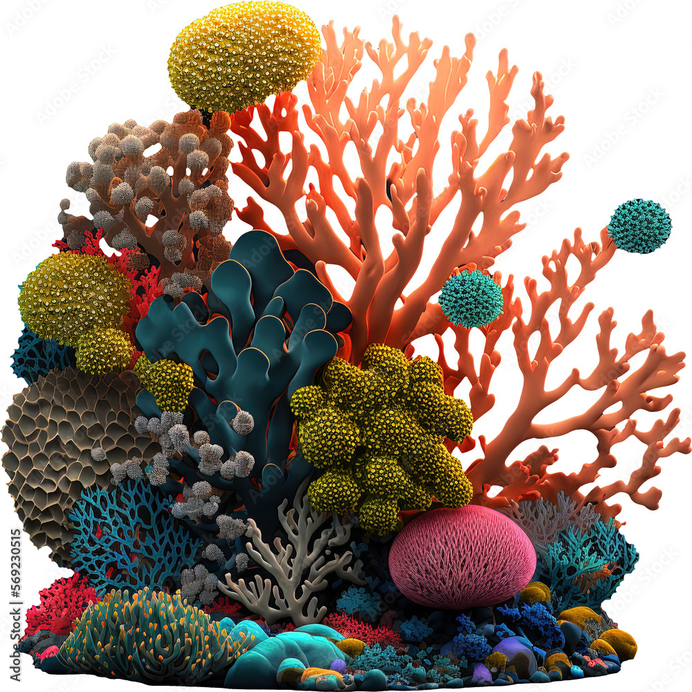 The Art of the Ocean - The Beauty of Coral made with Generative AI - obrazy, fototapety, plakaty 