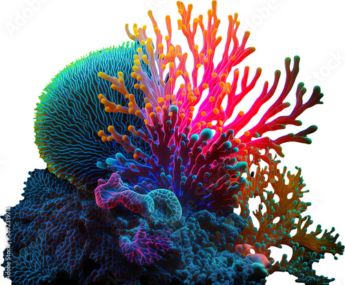 Underwater Bliss - Majestic Coral Reefs made with Generative AI photo