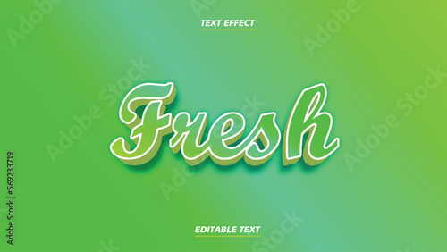  Free editable PSD fresh text style effect