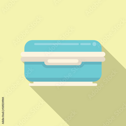 Spa solarium icon flat vector. Sun bed. Body care