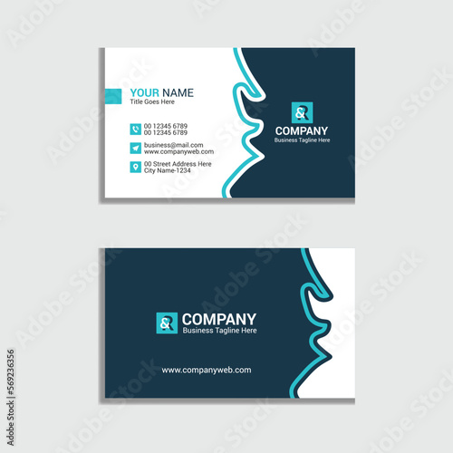 Modern corporate business card design template 