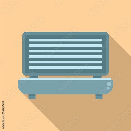 Sunlight solarium icon flat vector. Spa salon. Machine ultraviolet