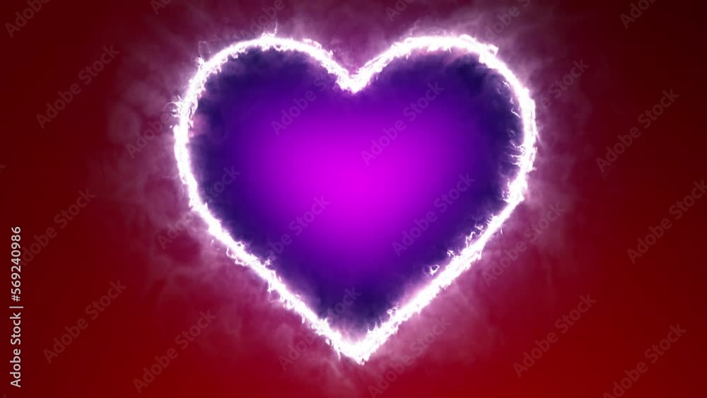 Valentines day design element. Glowing neon heart Animated Radial Concentric Beating Glowing Motion Pink Heart Icon with Pink Neon Light Effect Isolated on Black Background. Valentines day design element. Glowing neon heart Animated Radial Concentric Beating Glowing Motion Pink Heart Icon with Pink Neon Light Effect Isolated on Black Background.