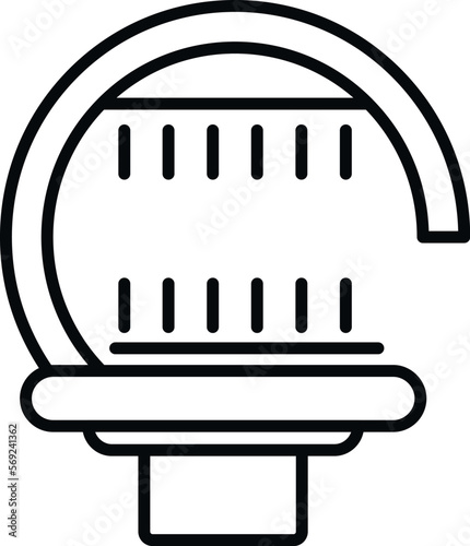 Solarium tanning icon outline vector. Sun bed. Skin beauty