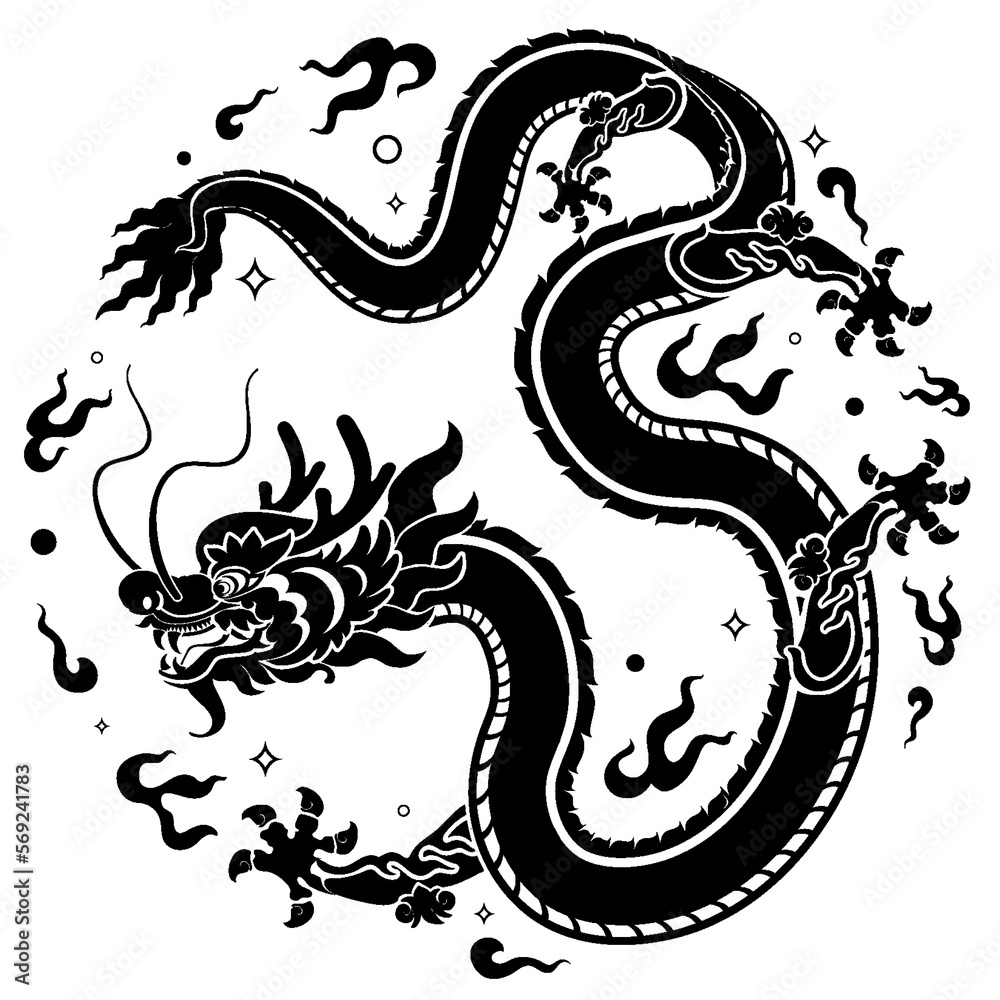 Happy chinese new year 2024 the dragon zodiac sign with flower,lantern