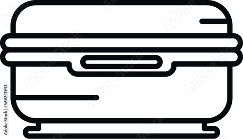 Spa solarium icon outline vector. Sun bed. Body care