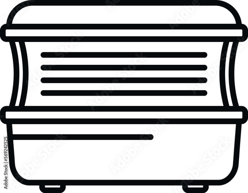 Ultraviolet solarium icon outline vector. Sun bed. Care lamp