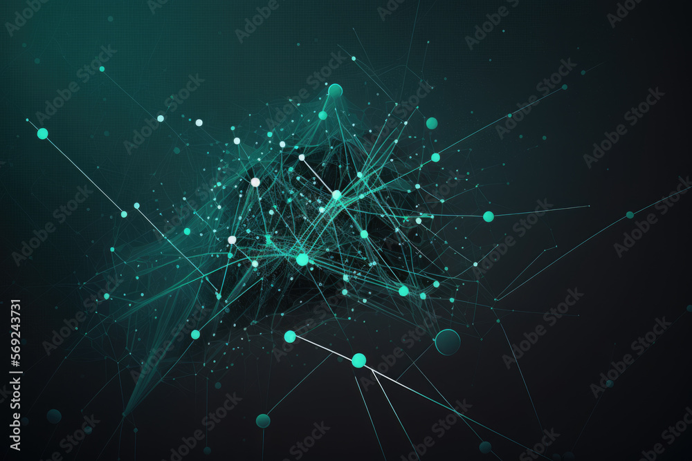 Fototapeta premium Network connection concept. Background. Generative AI