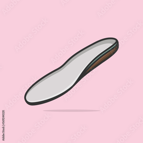 Comfortable shoes arch support insoles vector illustration.
