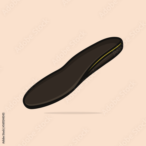 Comfortable shoes arch support insoles vector illustration.