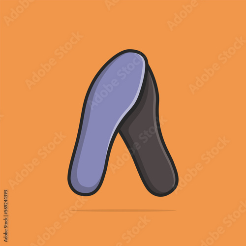 Comfortable shoes arch support insoles vector illustration.