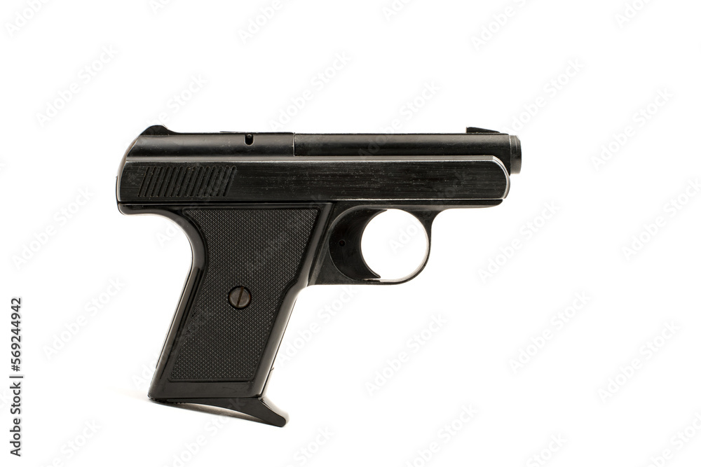 gun on isolated white background gun on isolated white background