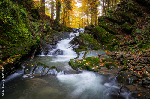 Fototapeta Naklejka Na Ścianę i Meble -  Szepit Waterfall in the Bieszczady Mountains