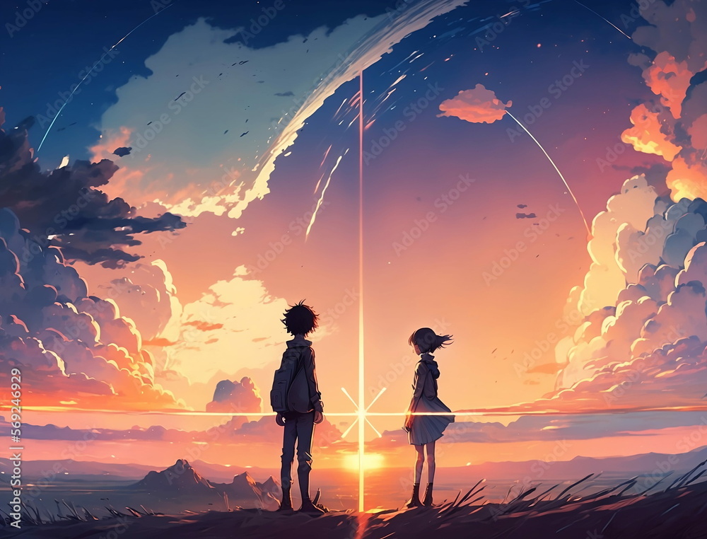 Your Name 4K Wallpaper Galore  Anime scenery wallpaper, Sunset wallpaper,  Scenery wallpaper