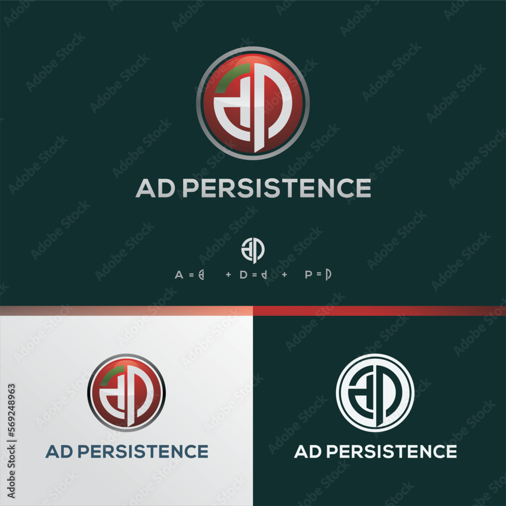 AD persistence logo design template AD persistence logo design template