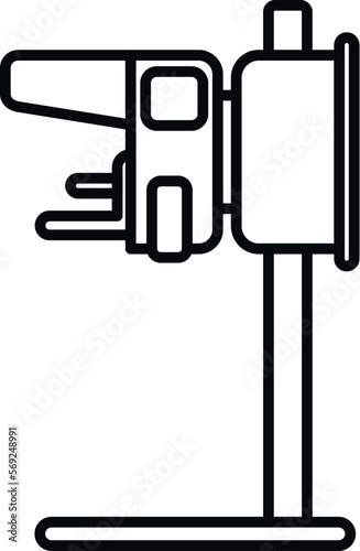 Patient mammography machine icon outline vector. Breast cancer. Medical clinic