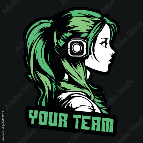 a girl's esports games logo