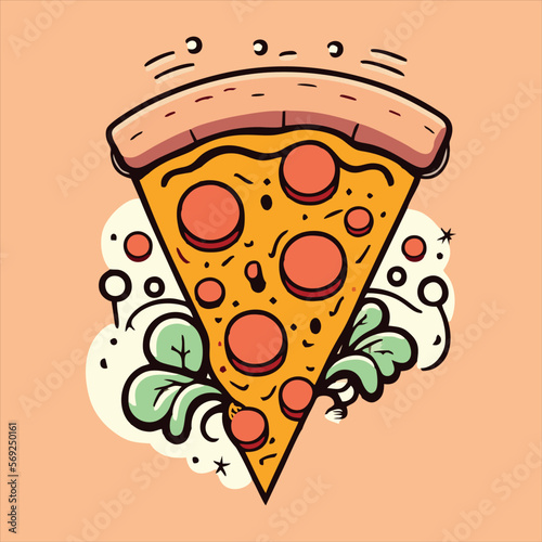 pizza logo for a pizzeria in vector
