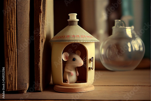 Adorable little mouse in a ...
