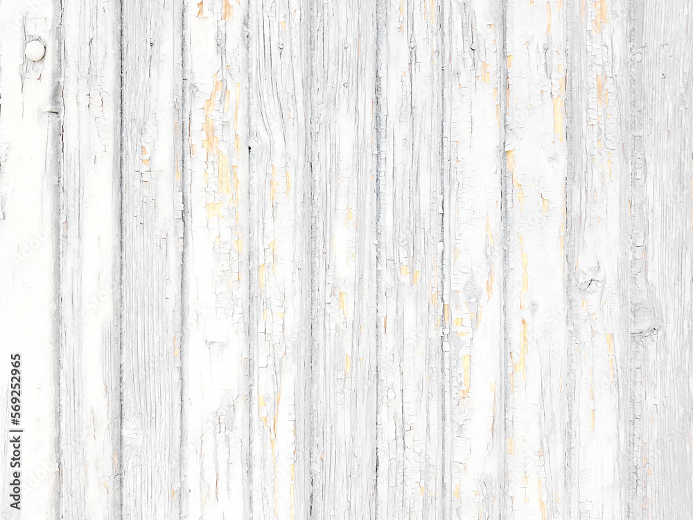 Obraz premium White vertical wood planks texture boards background.