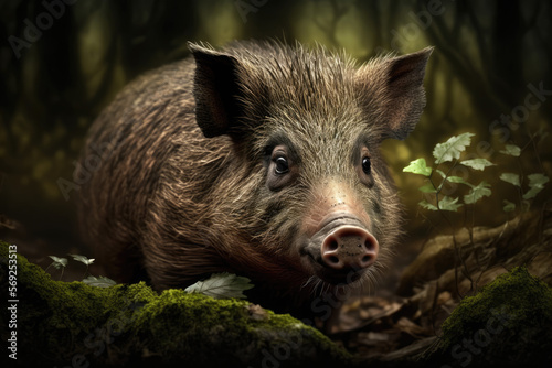 a small boar. Generative AI