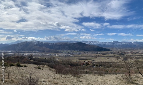 Monte Salviano in the central Italy, in Abruzzo, Marsica place.