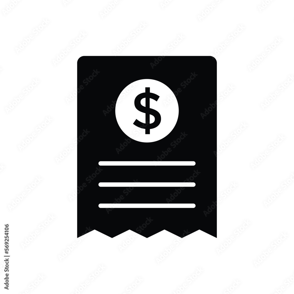 bill icon vector design template in white background