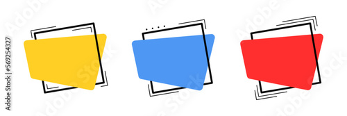 Set of blank sale labels. Vector illustration. Isolated on white background