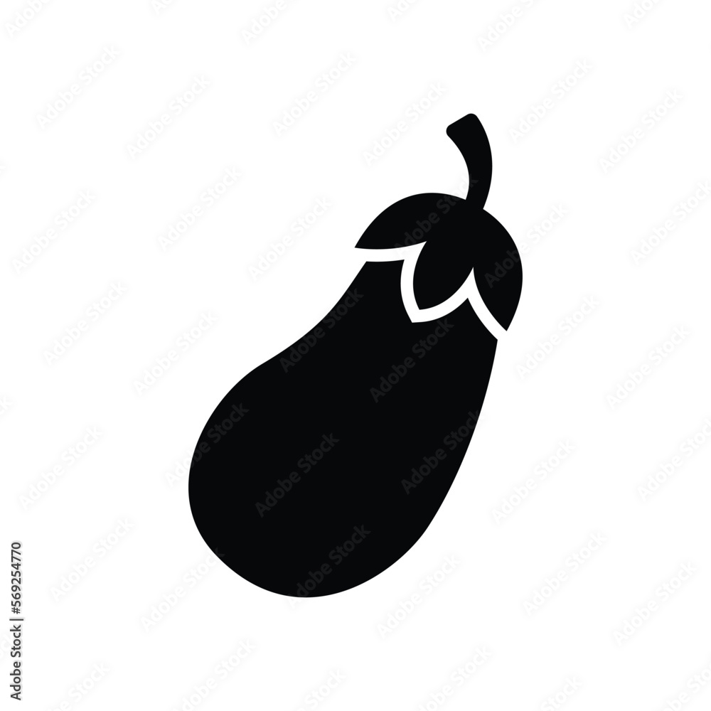 eggplant icon vector design template in white background eggplant icon vector design template in white background