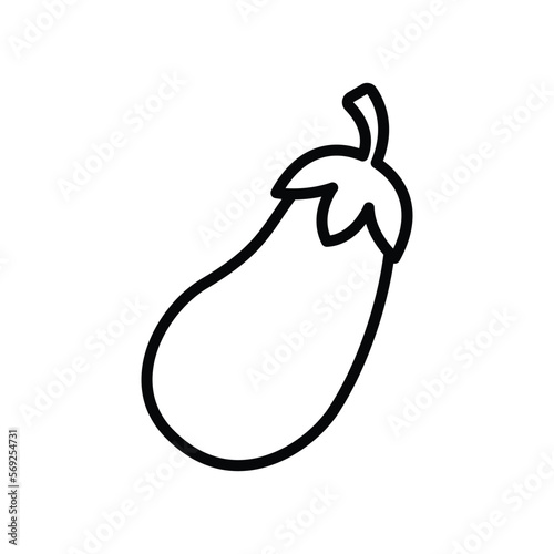 eggplant icon vector design template in white background