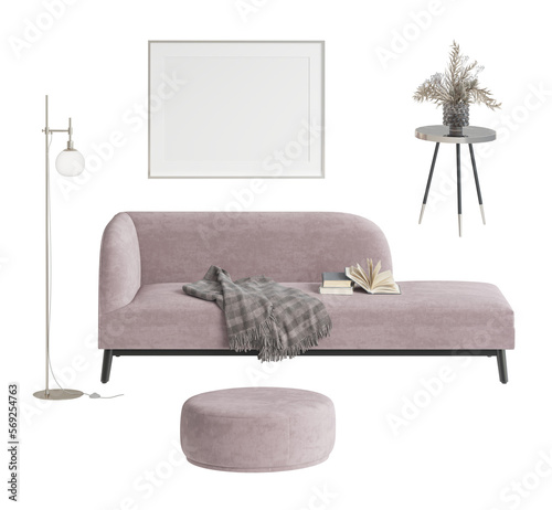 фотографія A set of isolated elegant living room furniture 4