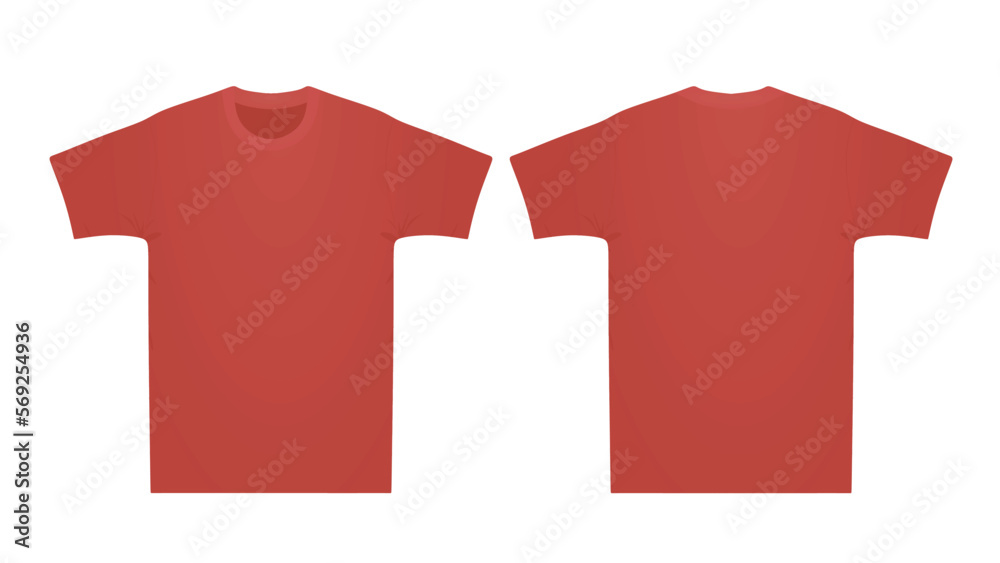 Red t shirt. vector illustration Stock Vector | Adobe Stock