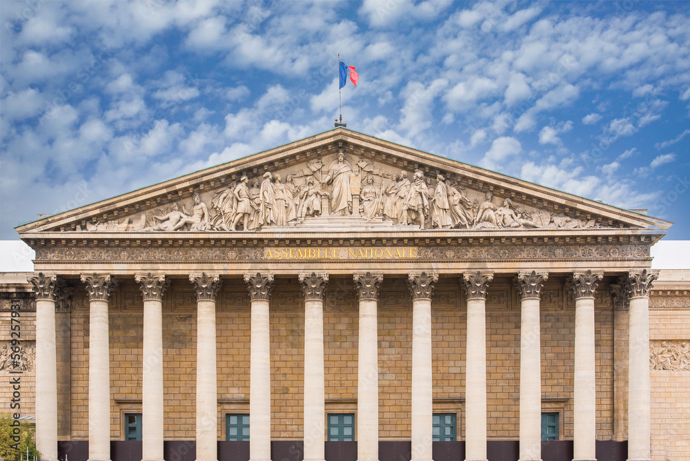 Paris, the National Assembly, luxury building in the center of the french capital
