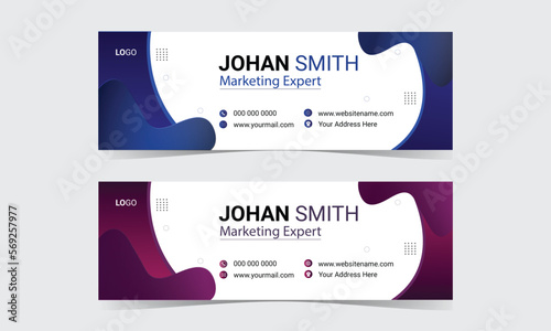 Corporate Email signature template or email footer and personal social media cover templates with an author photo place creative modern layout, business email signature template,Corporate,