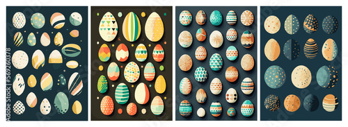 Set of Easter backgrounds.