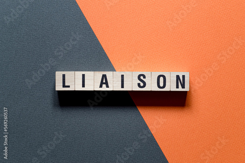 Fotografía Liaison - word concept on cubes