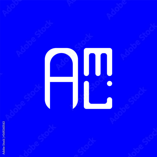 AML letter logo abstract creative design. AML unique design	