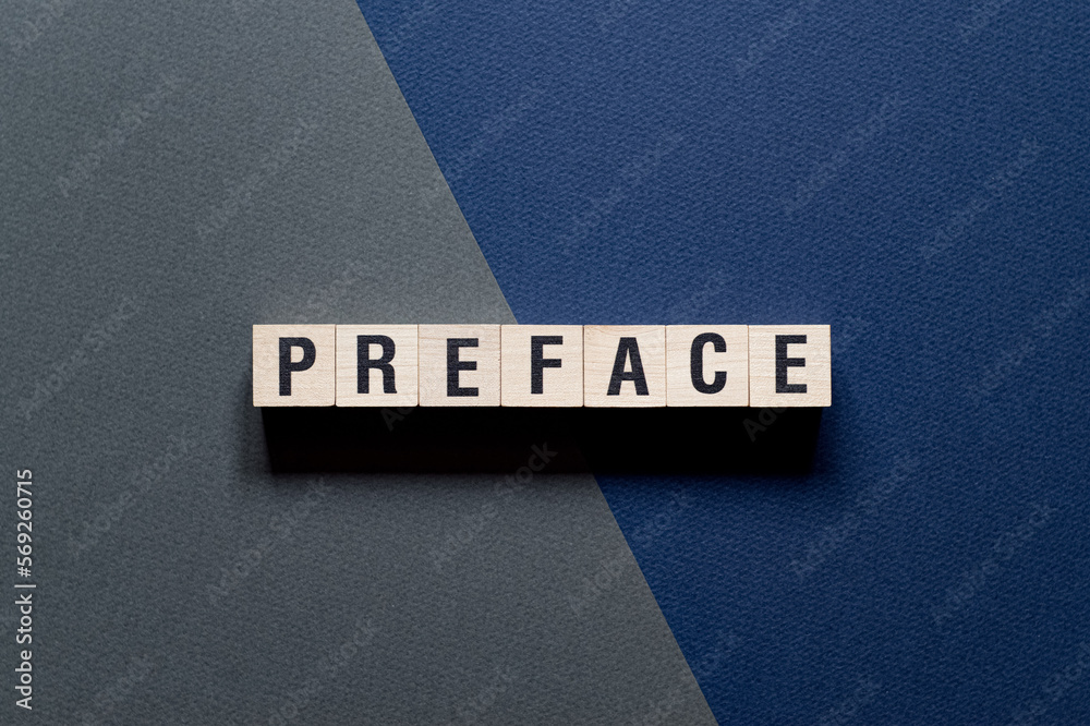 Preface - word concept on cubes Preface - word concept on cubes