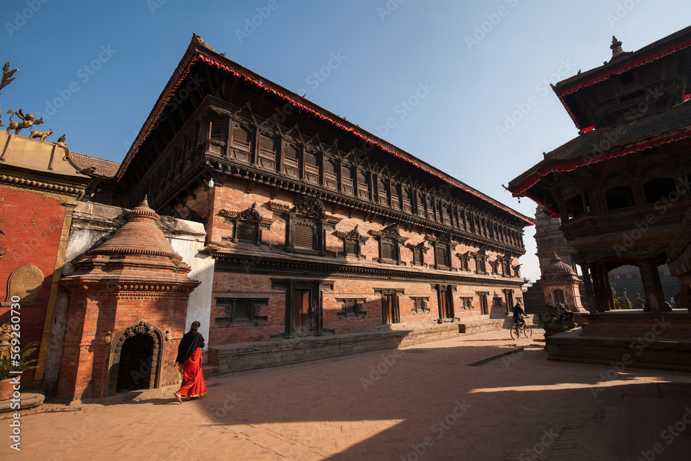 The Palace of Fifty-five Windows in Bhaktapur Durbar Square, is a former royal palace complex located in Bhaktapur, Nepal