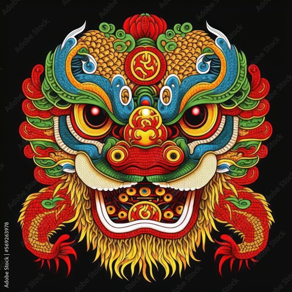 chinese lion dance, new year, lion head, china dragon, lucky