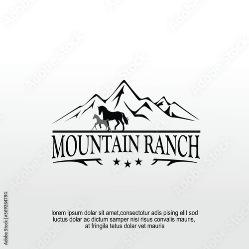 horse ranch logo design idea