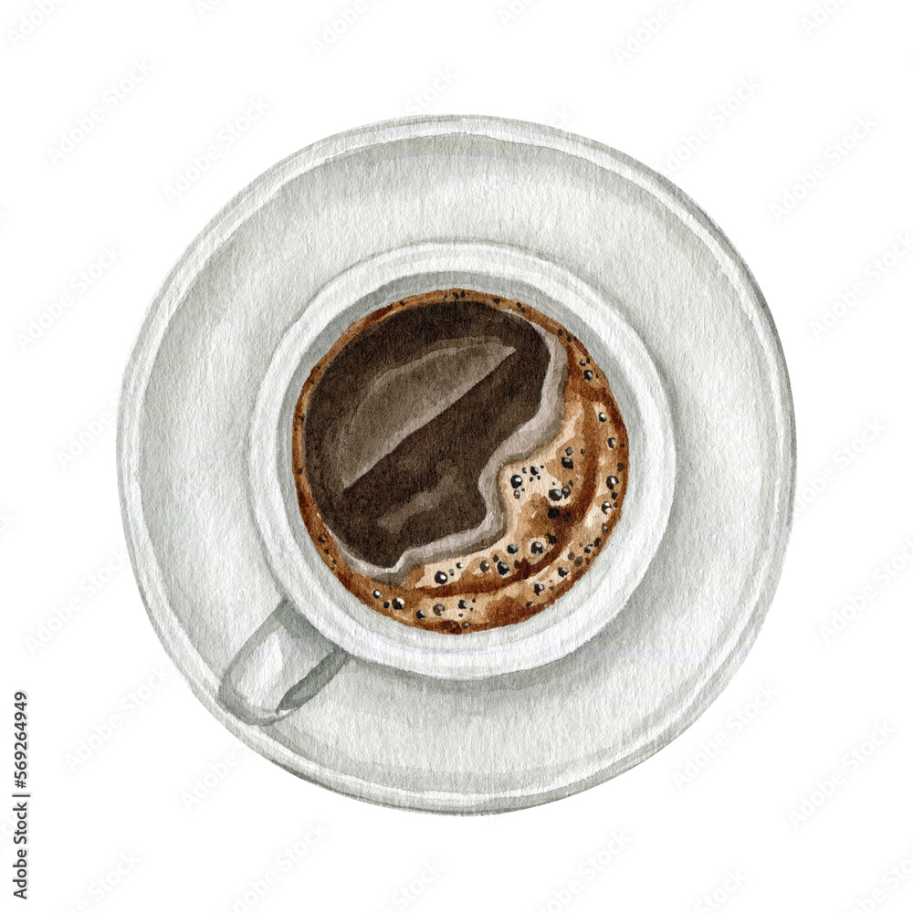 Watercolour coffee drink hand drawn illustrations Watercolour coffee drink hand drawn illustrations