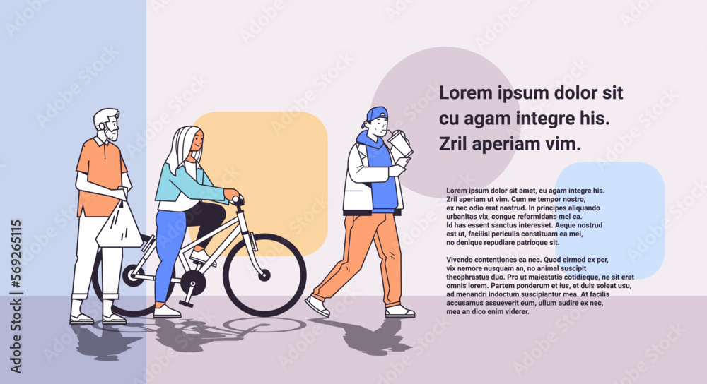 custom made wallpaper toronto digitalyoung people riding bike drinking coffee and walking outdoor generation z lifestyle concept