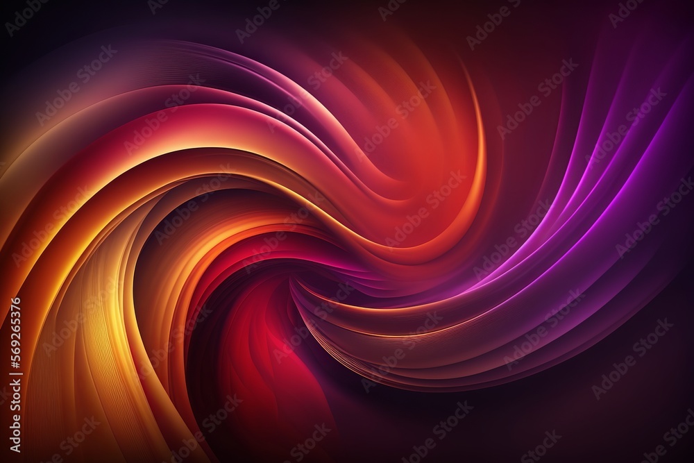 Fototapeta premium Abstract wavy red colored background, generative ai