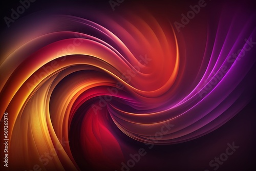 Abstract wavy red colored background  generative ai