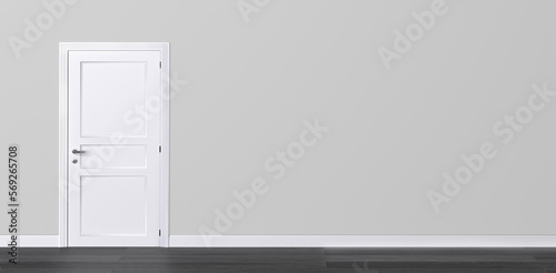 closed door wall 3D © esoxx