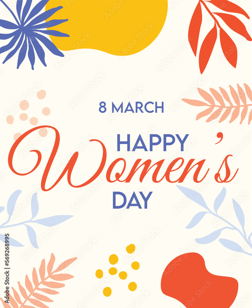 Obraz premium Happy March 8 International Women's Day 