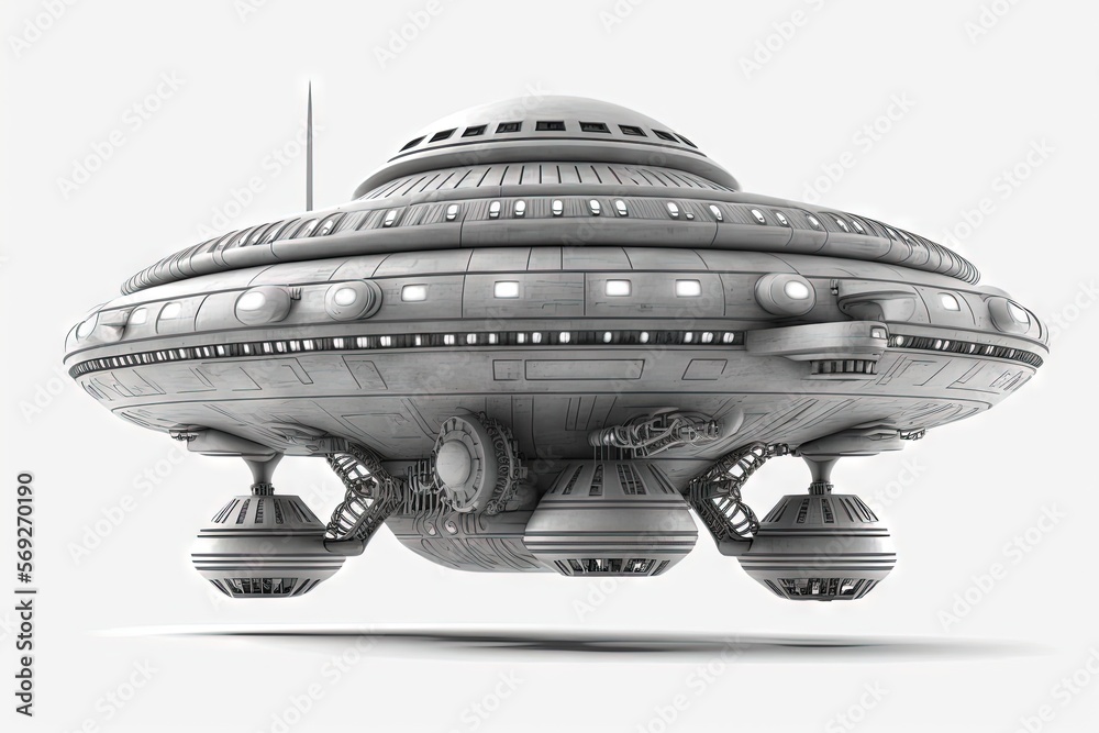 a futuristic flying object with a large dome on top of it's head and two large wheels on the front of it's body. generative ai a futuristic flying object with a large dome on top of it's head and two large wheels on the front of it's body. generative ai